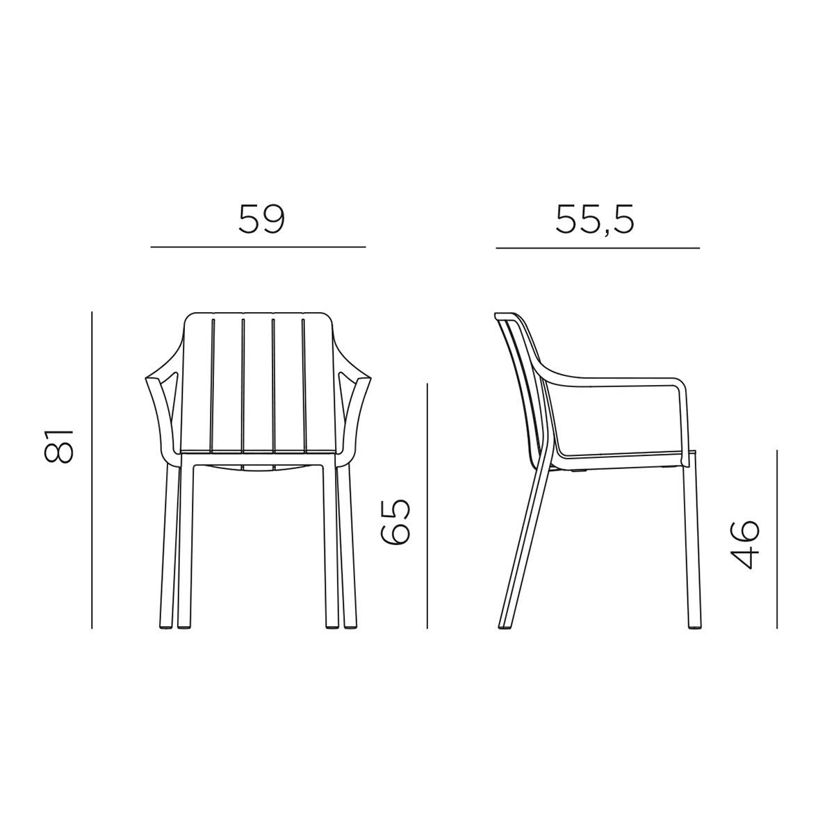 Sedia Tiberina Armchair | Nardi - immagine 3