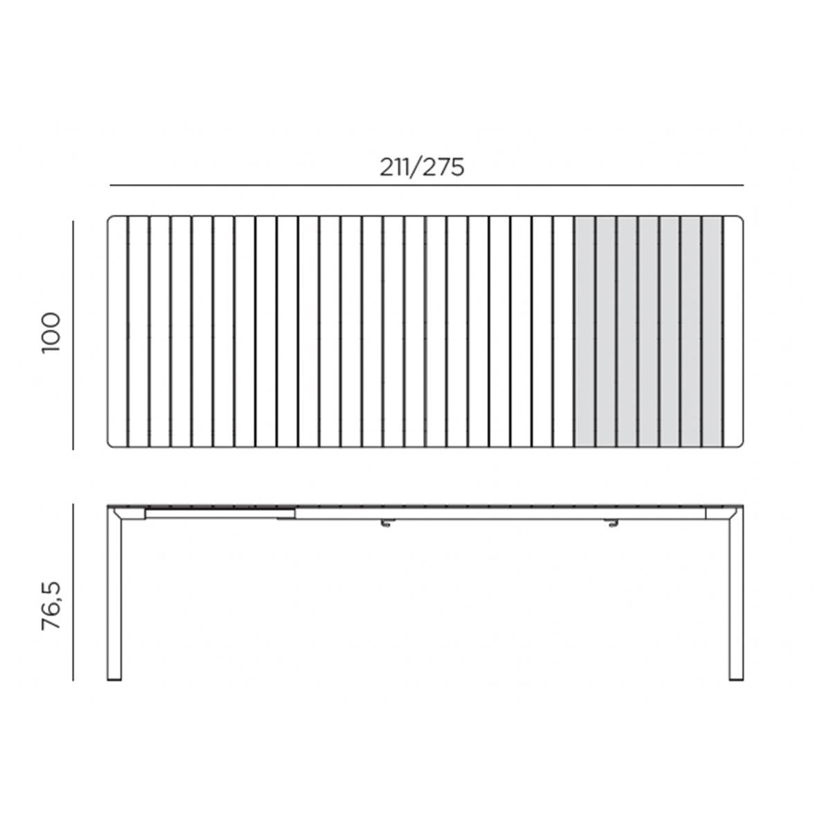 Tavolo Tevere allungabile 210/275 | Nardi - immagine 3