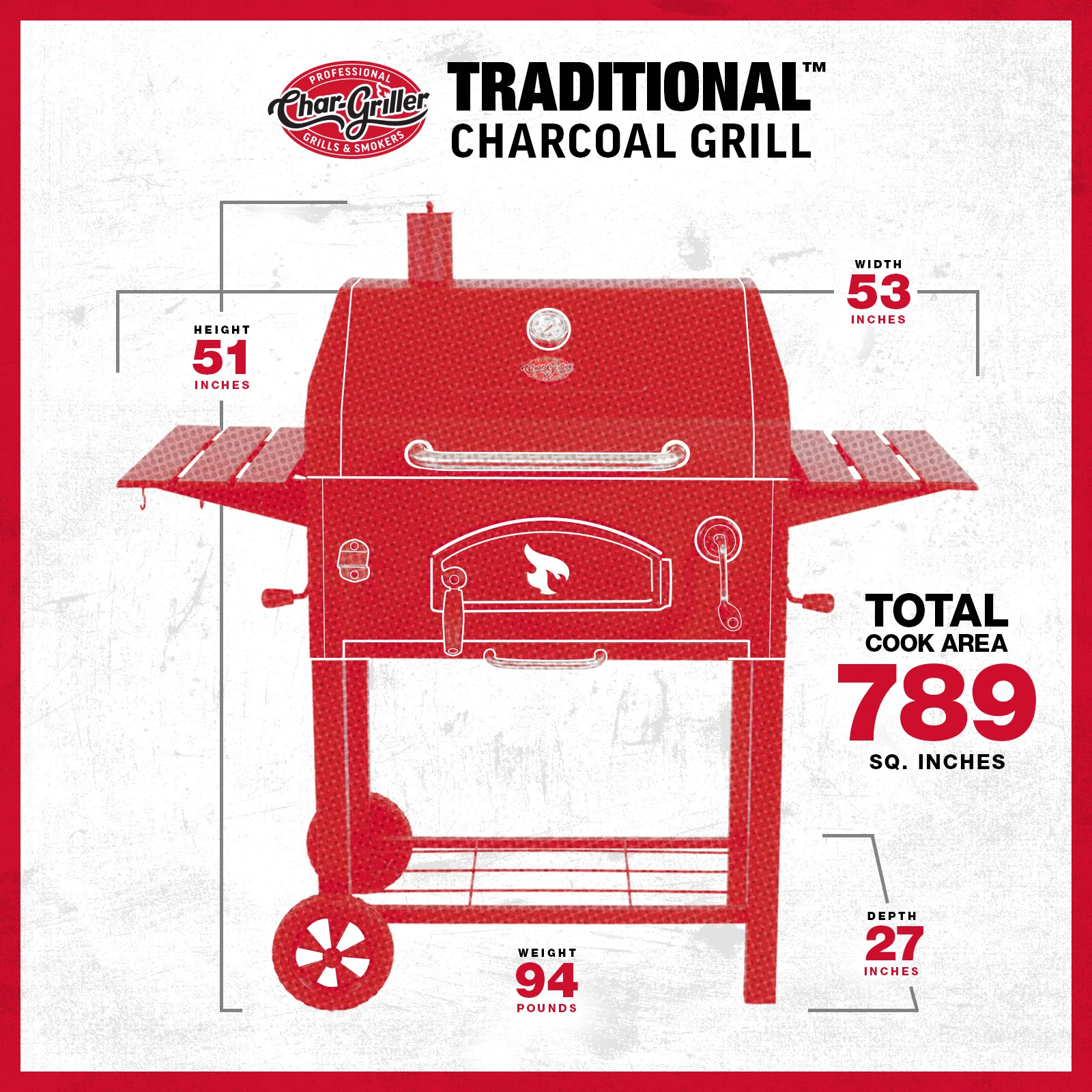 Barbecue a carbone tradizionale e affumicatore - Char-Griller - immagine 14