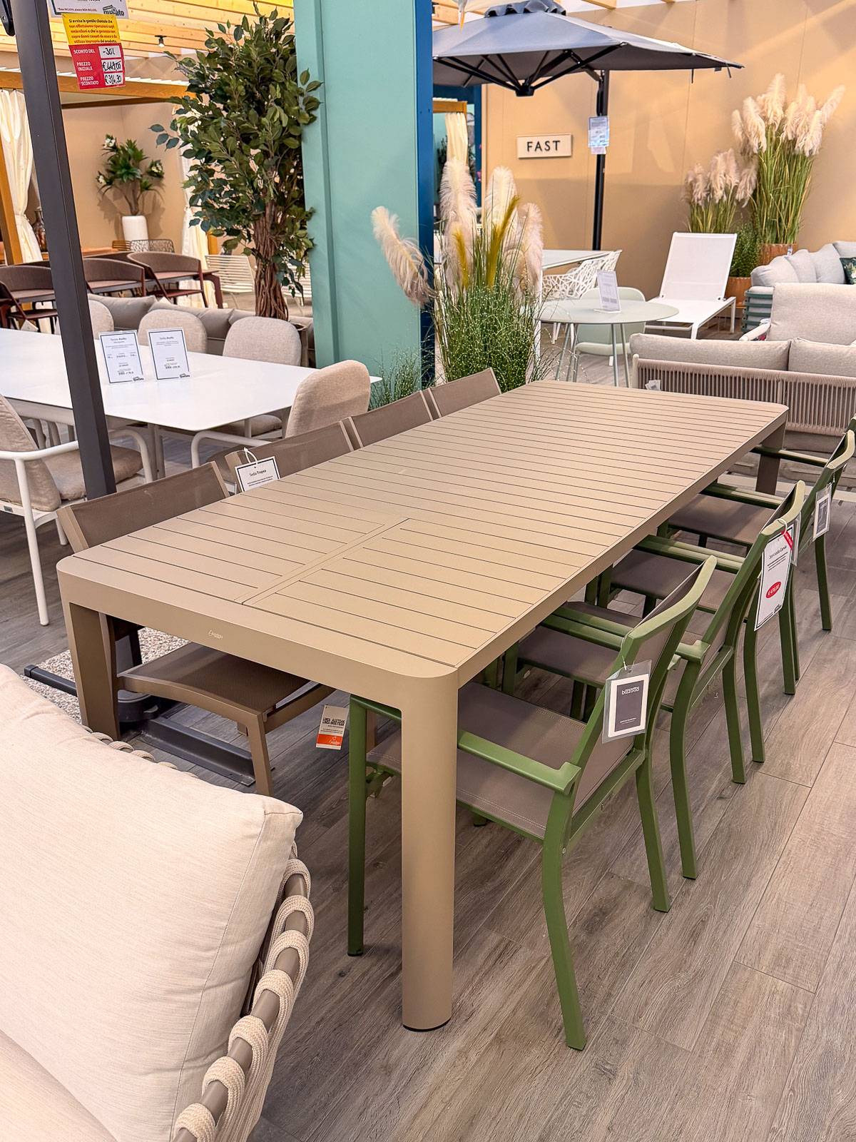 Tavolo da giardino allungabile Misano 180